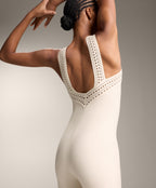 COMPRESSIVE CUTWORK SHORT JUMPSUIT