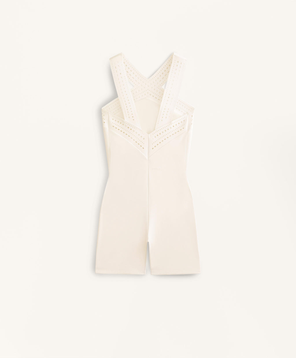 COMPRESSIVE CUTWORK SHORT JUMPSUIT