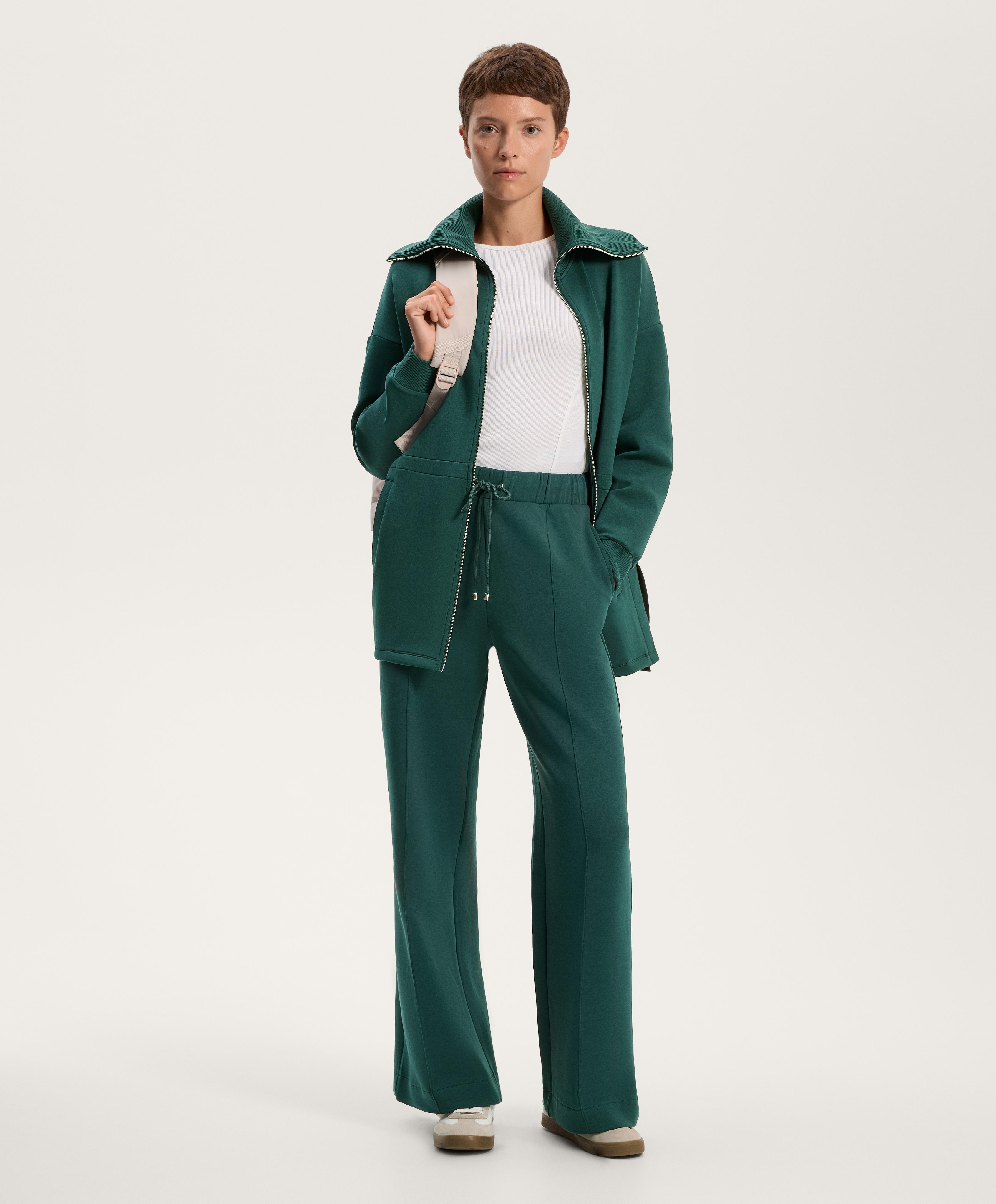 RELAXED COTTON BLEND SEAM TROUSERS