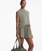 FLOATY WIDE LEG SHORTS WITH MODAL