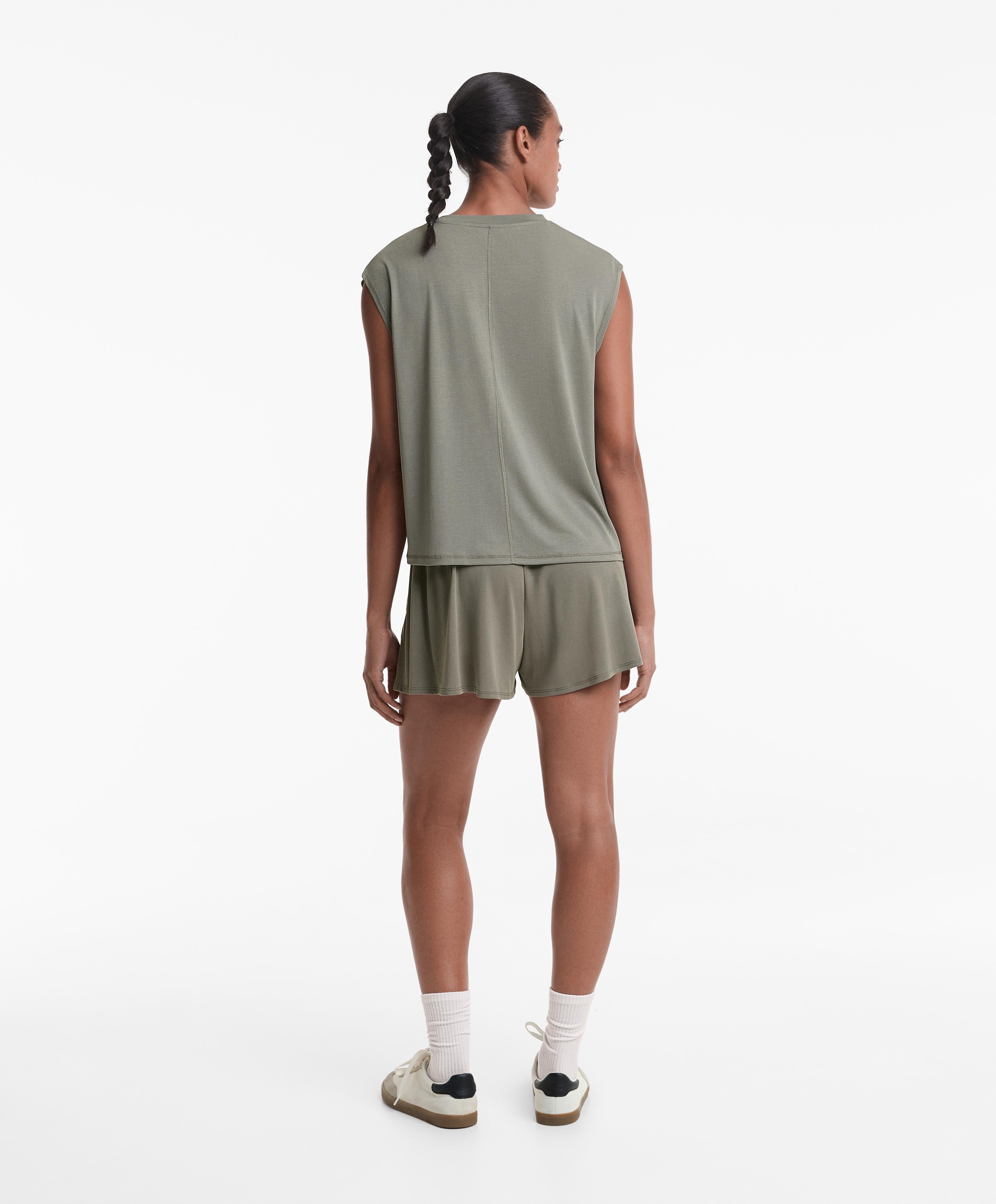 FLOATY WIDE LEG SHORTS WITH MODAL