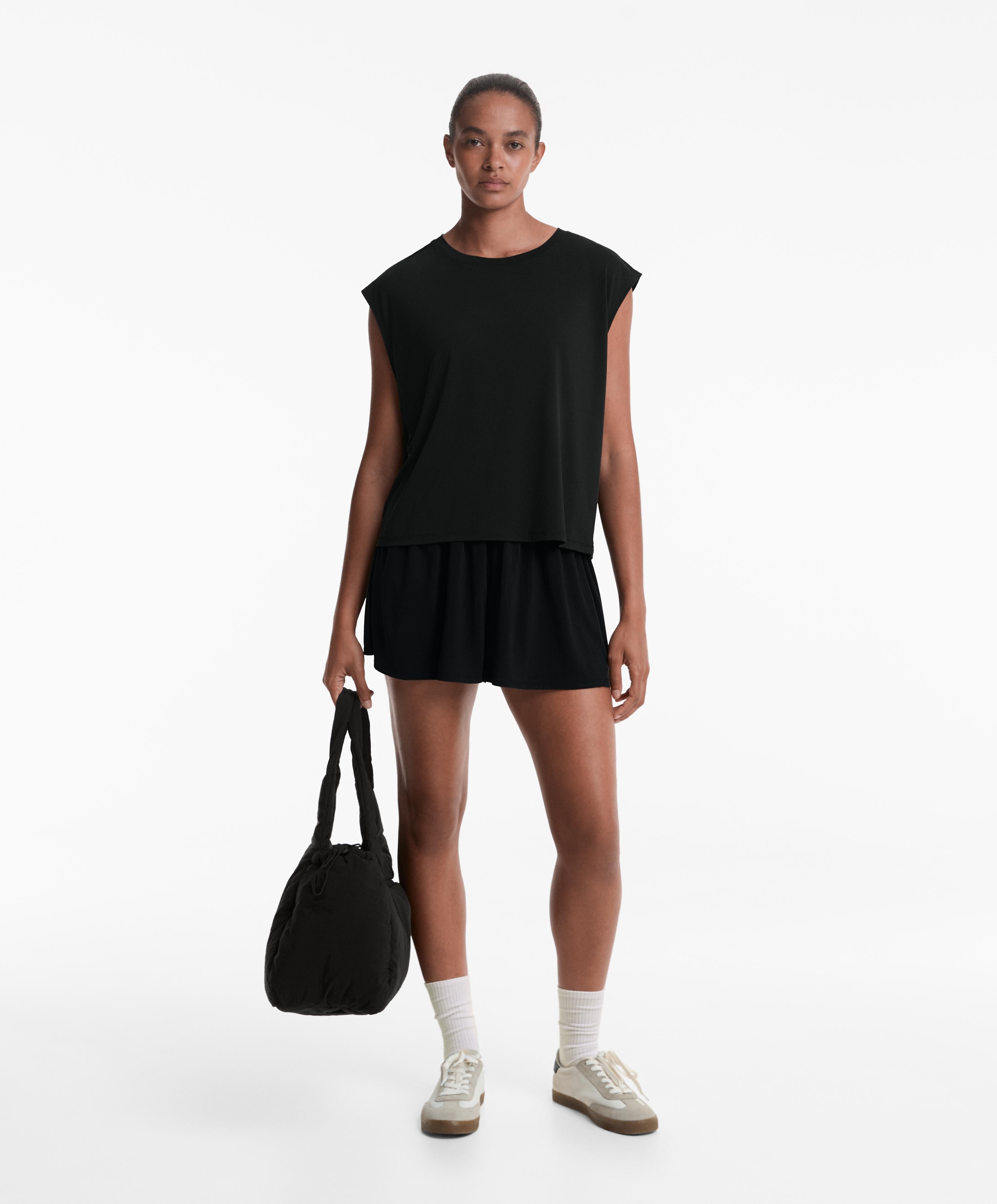 FLOATY WIDE LEG SHORTS WITH MODAL