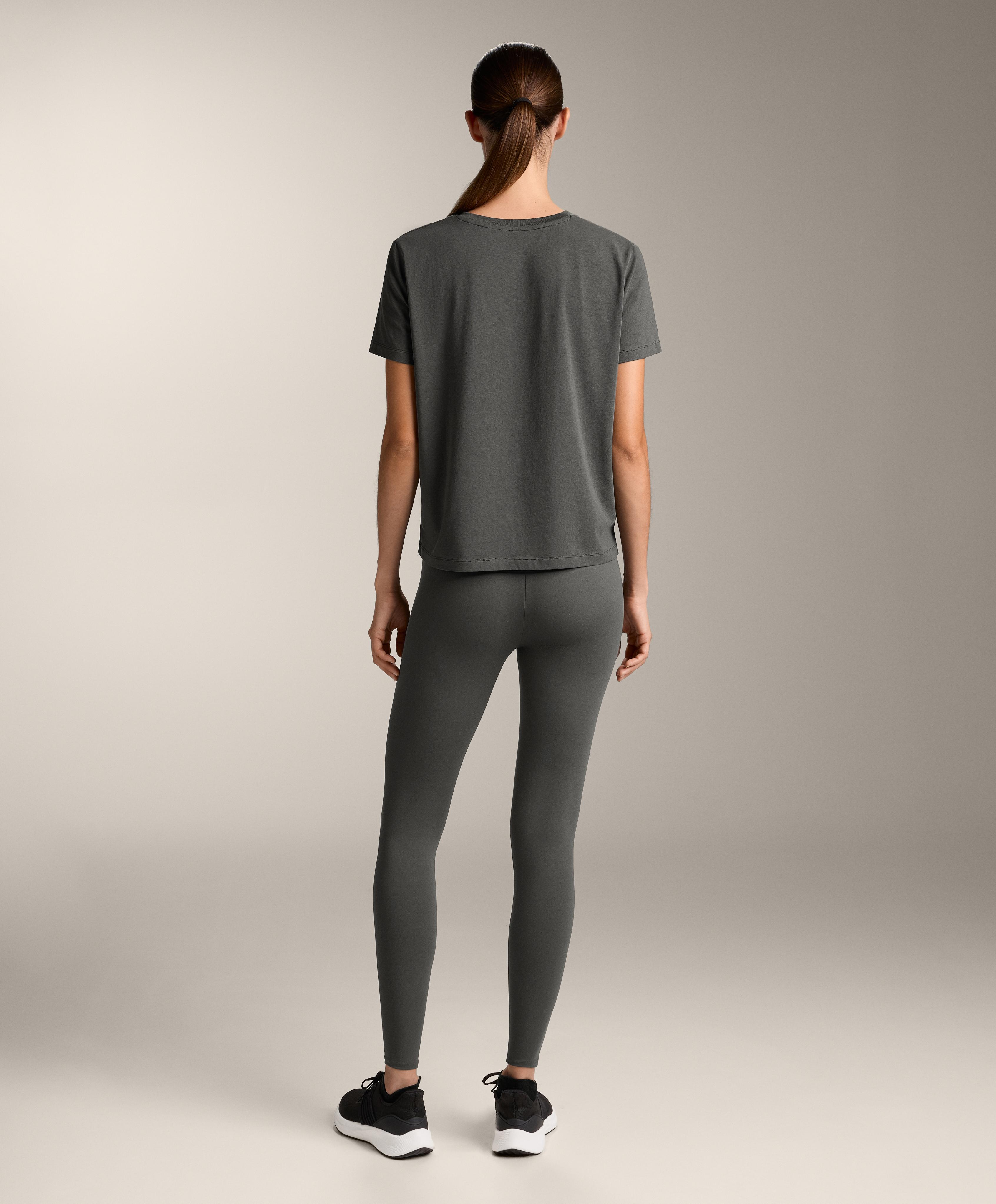 COTTON BLEND V NECK T SHIRT