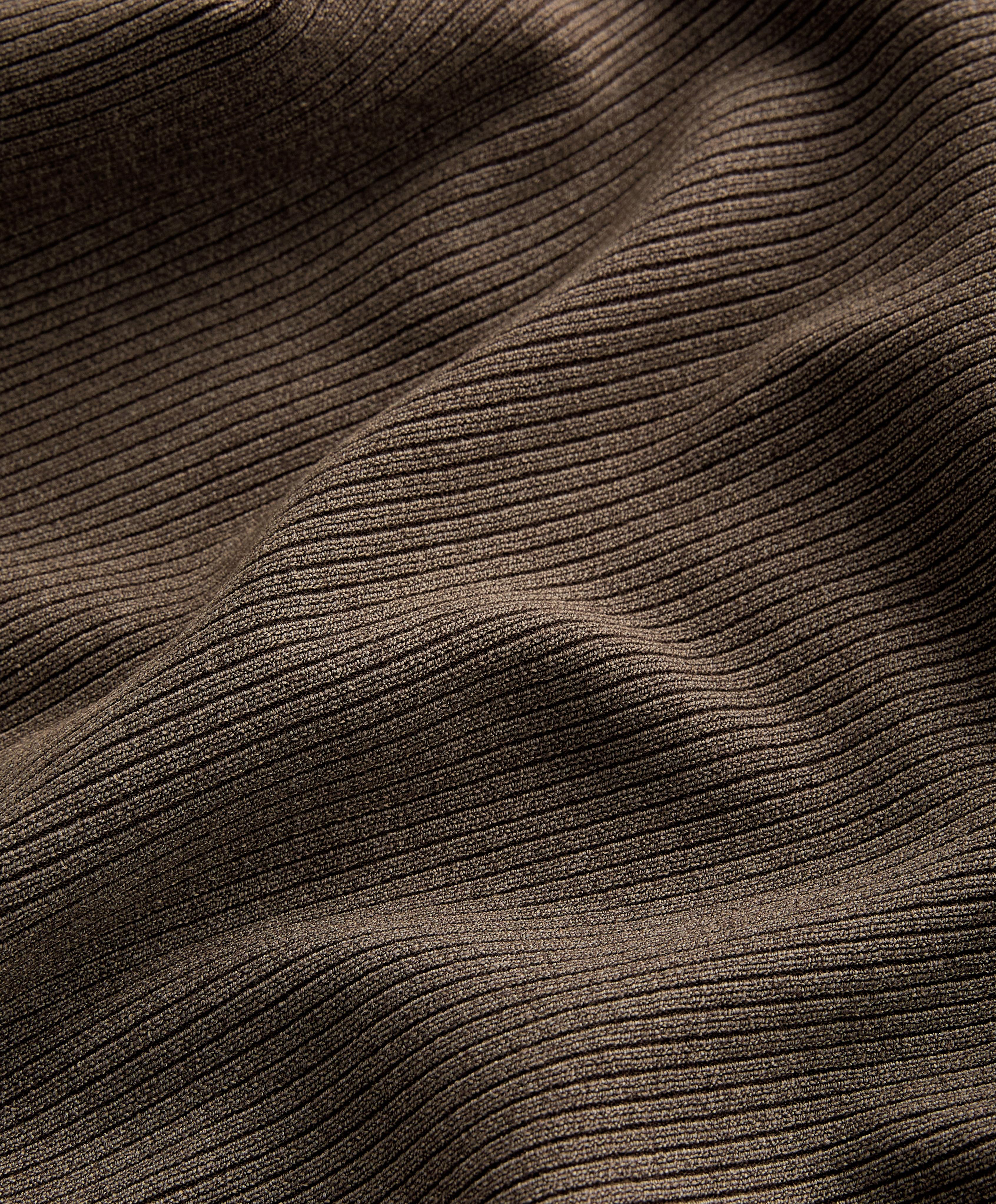 HOODED RIB KNIT JACKET