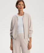HOODED PIQUE KNIT JACKET