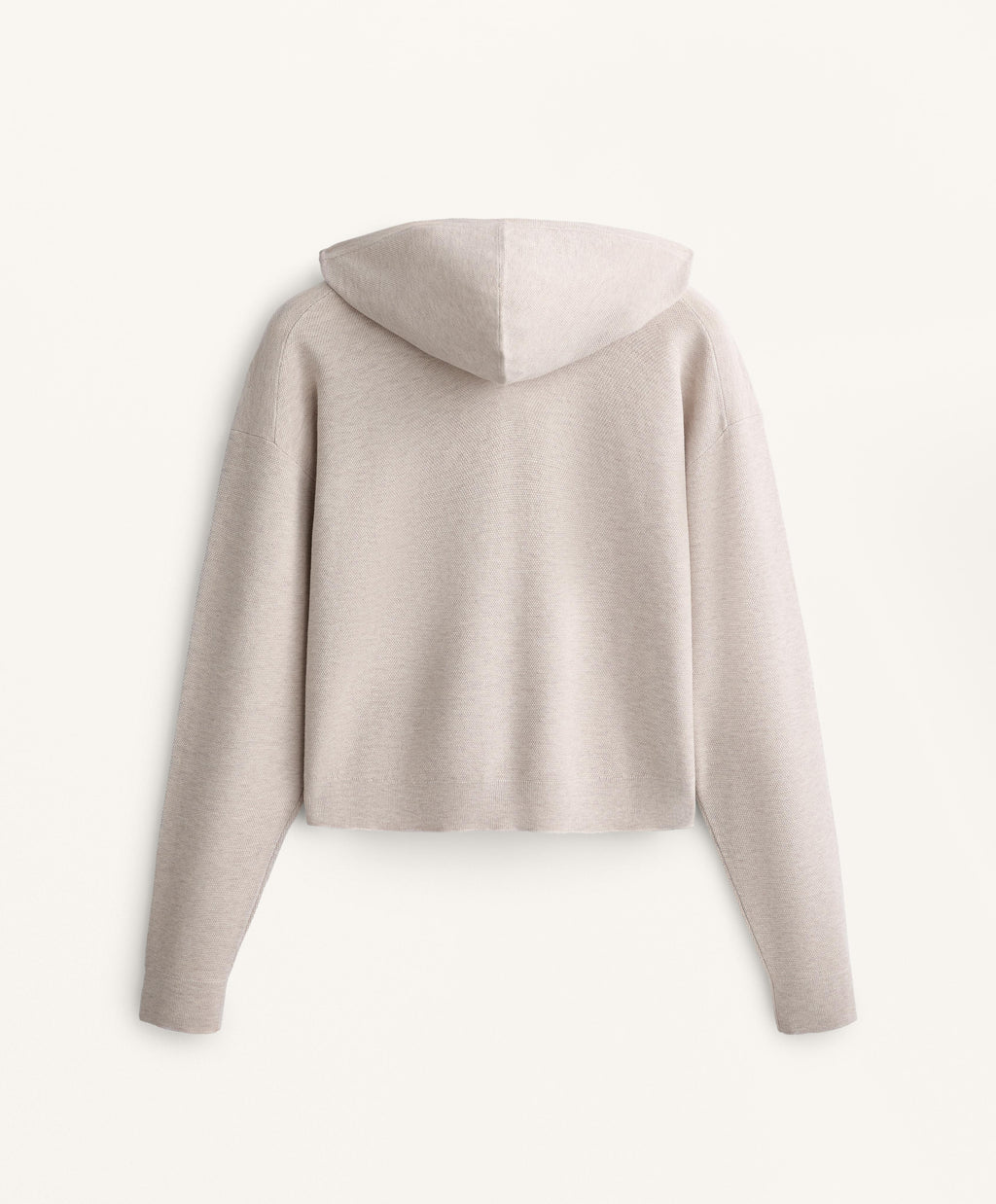HOODED PIQUE KNIT JACKET