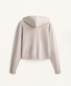 HOODED PIQUE KNIT JACKET