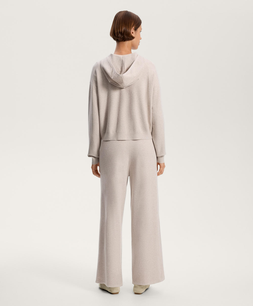 HOODED PIQUE KNIT JACKET