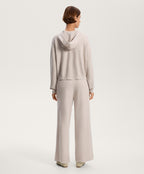 HOODED PIQUE KNIT JACKET