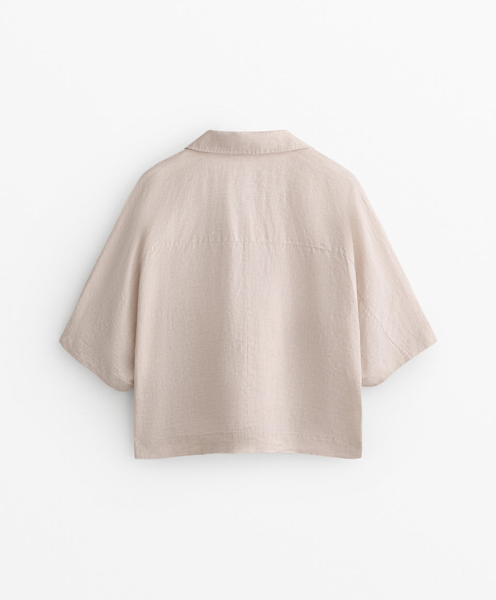 OVERSIZE SHORT SLEEVED 100% LINEN SHIRT