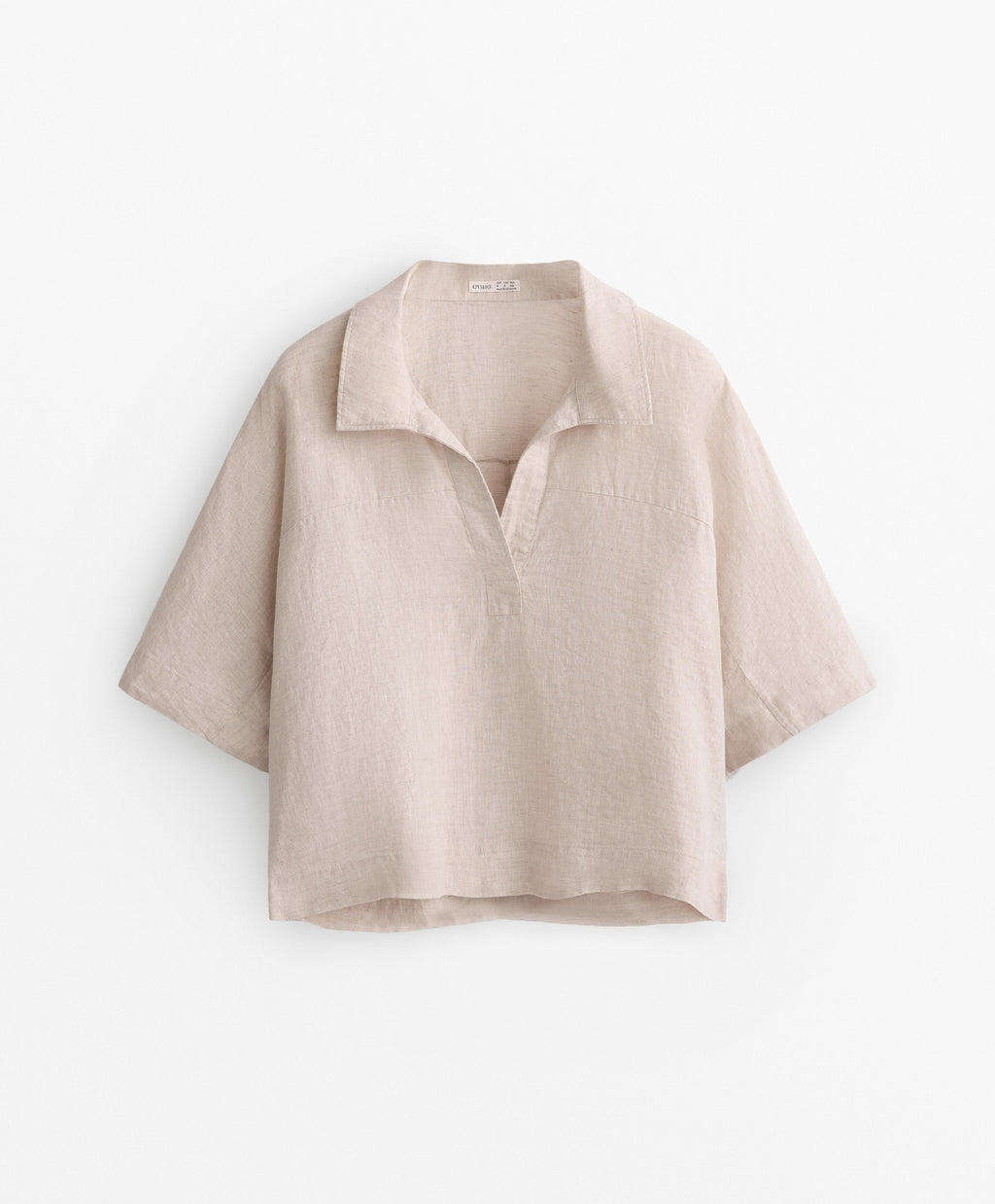 OVERSIZE SHORT SLEEVED 100% LINEN SHIRT