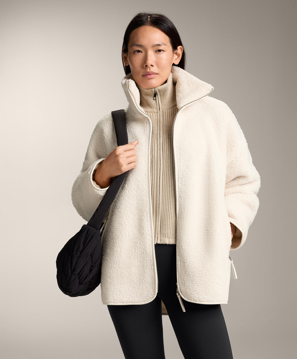 FAUX SHEARLING OVERSIZE JACKET