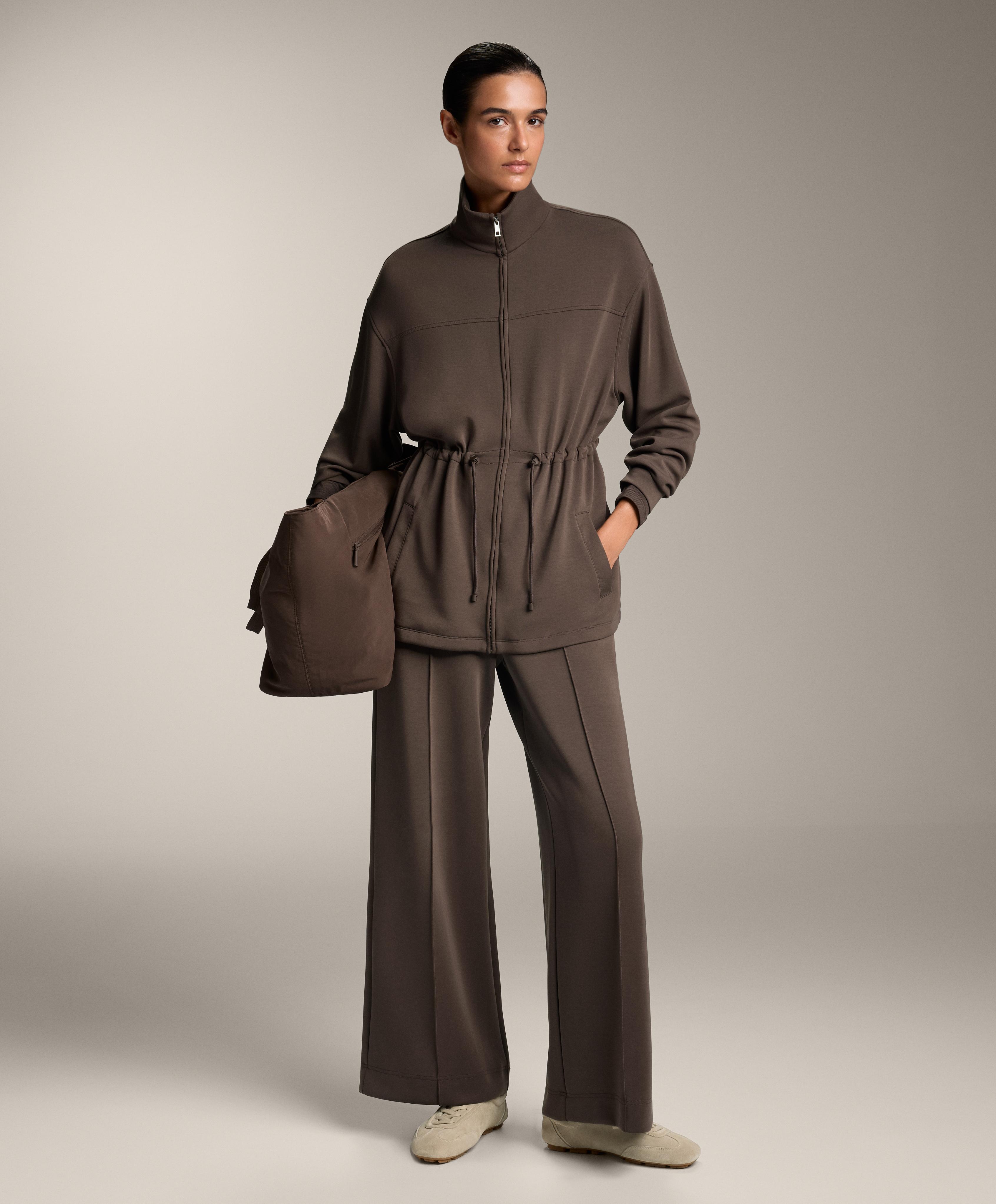 STRAIGHT LEG SOFT TOUCH MODAL TROUSERS WITH CREASE