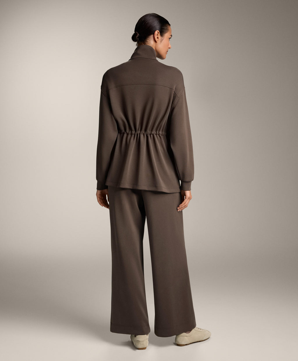 STRAIGHT LEG SOFT TOUCH MODAL TROUSERS WITH CREASE