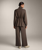 STRAIGHT LEG SOFT TOUCH MODAL TROUSERS WITH CREASE