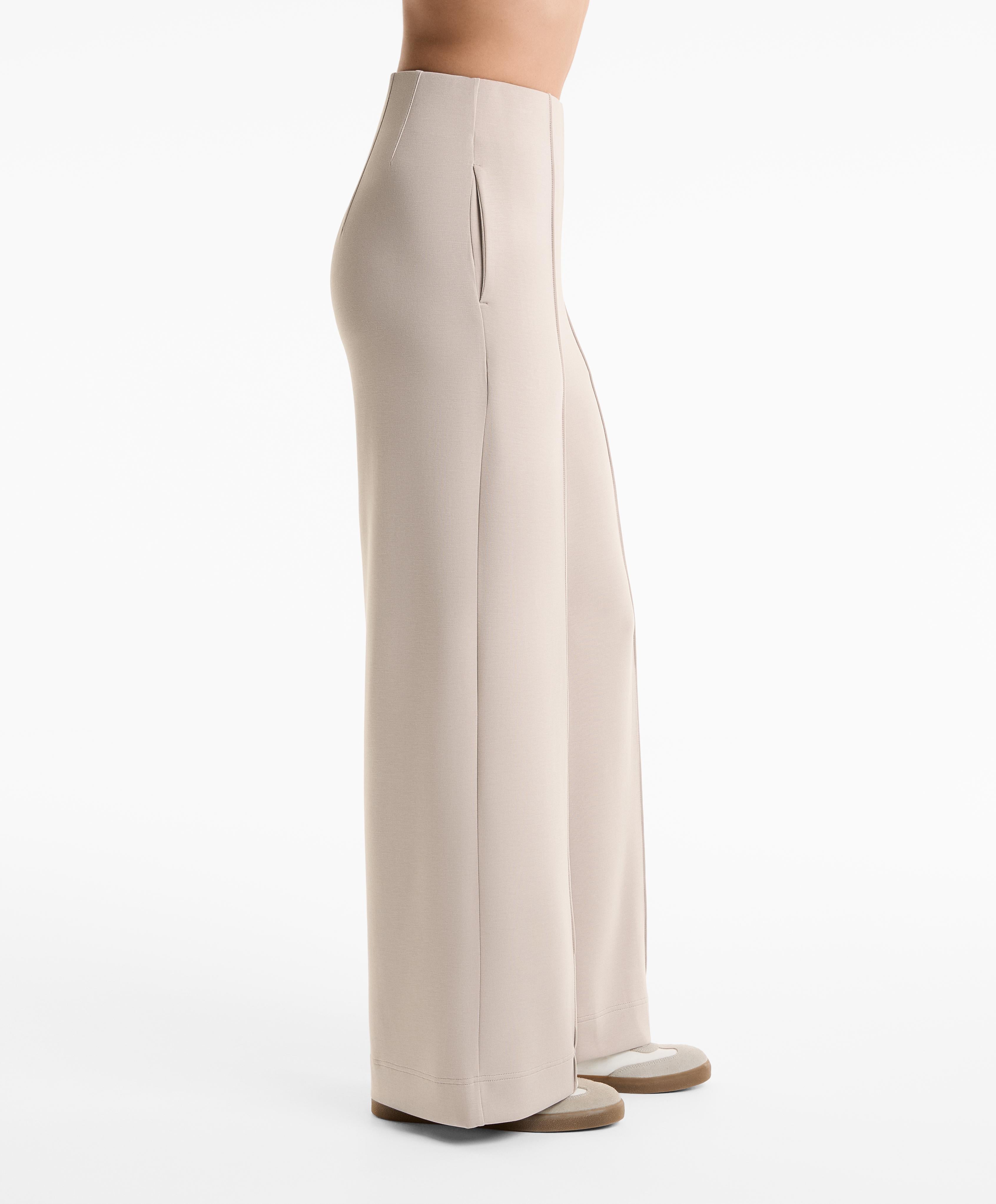 STRAIGHT LEG SOFT TOUCH MODAL TROUSERS WITH CREASE
