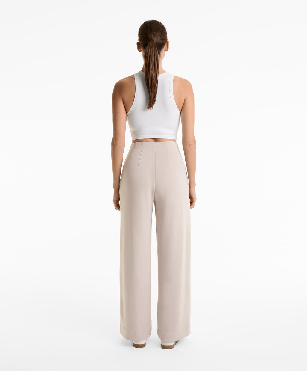 STRAIGHT LEG SOFT TOUCH MODAL TROUSERS WITH CREASE