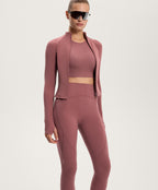 COMPRESSIVE HIGH RISE ANKLE LENGTH BASIC LEGGINGS