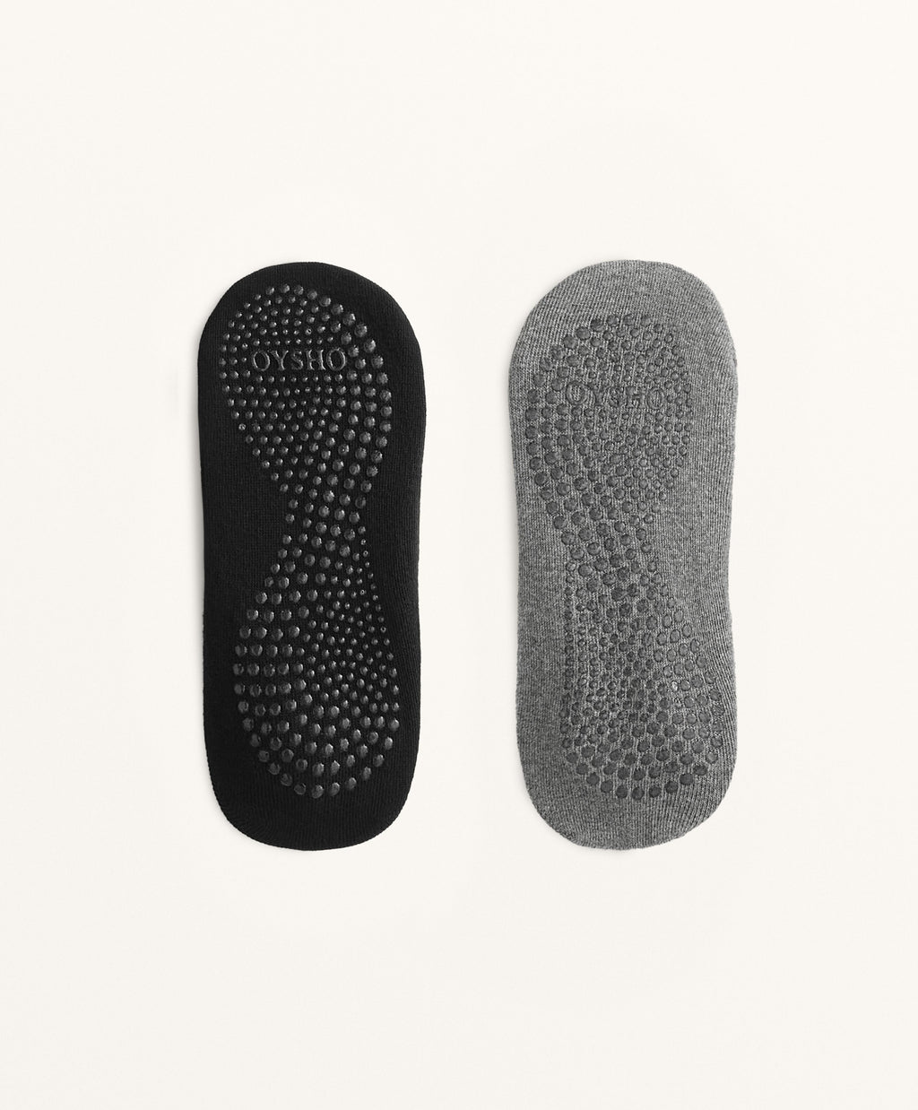 2 PAIRS OF COTTON BLEND YOGA AND PILATES SOCKS WITH CROSSOVER STRAPS
