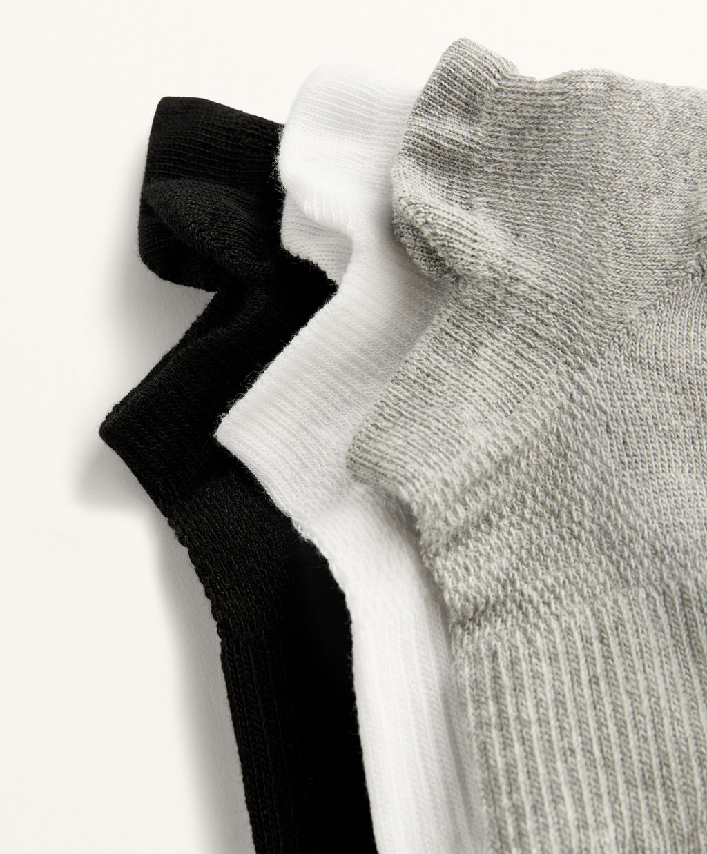 3 PAIRS OF COTTON BLEND SPORTS SNEAKER SOCKS WITH HEEL TAB