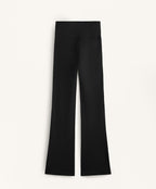COMFORTLUX HIGH WAISTED FLARED TROUSERS WITH SPLIT HEM