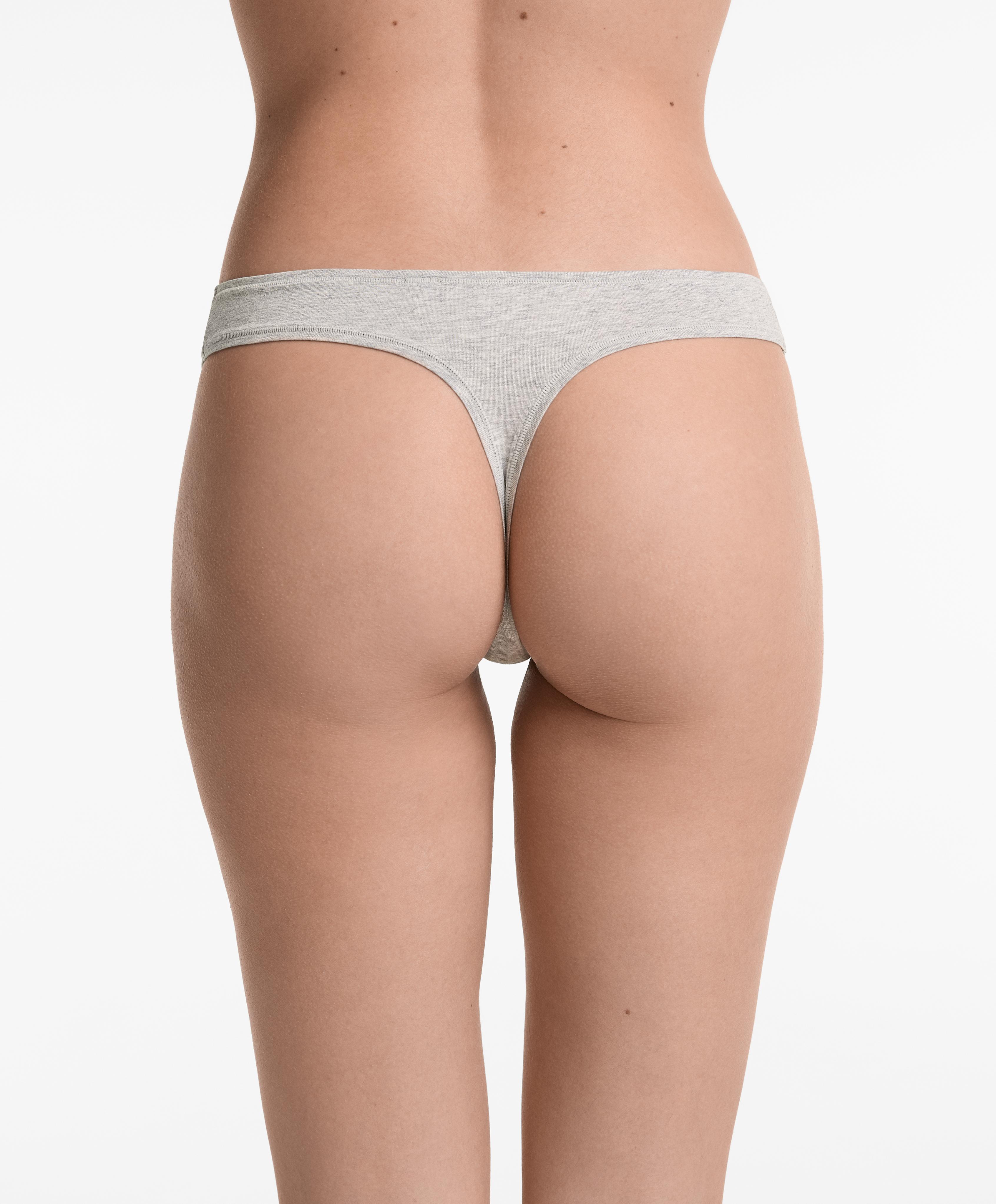 5 PACK COTTON BLEND THONG BRIEFS