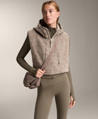 HOODED BORG GILET