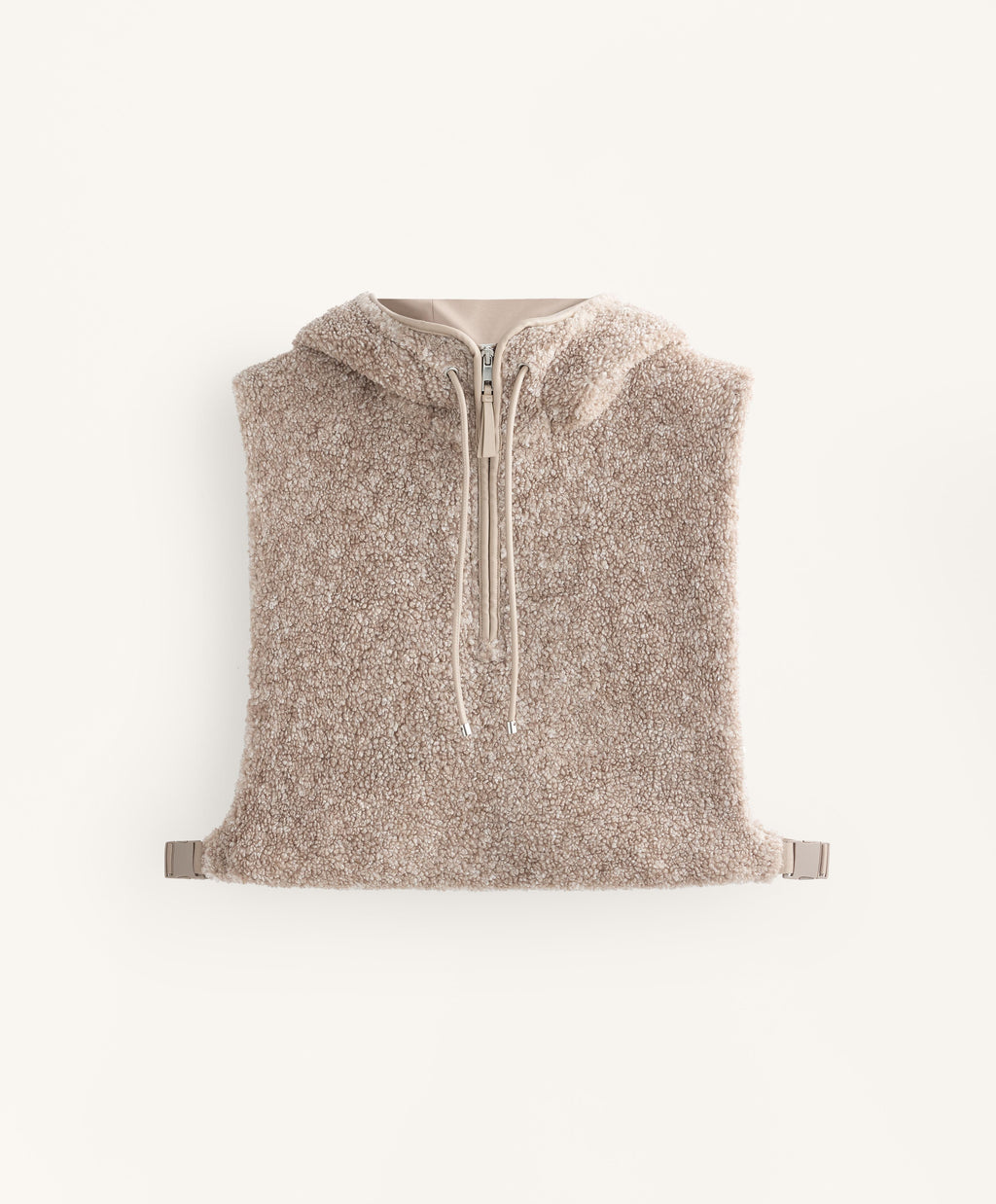 HOODED BORG GILET