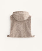 HOODED BORG GILET