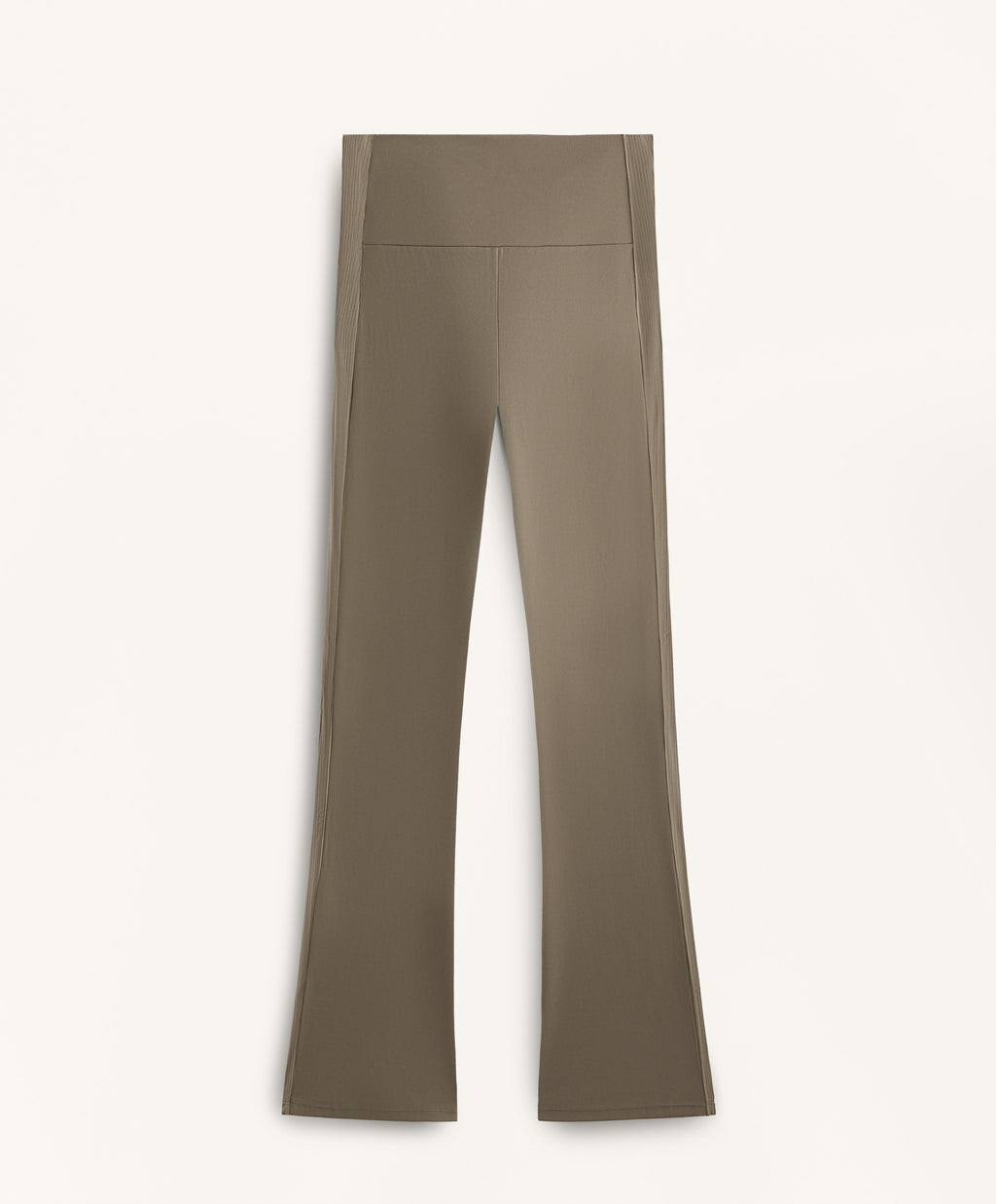 HIGH RISE COMFORTLUX RIB FLARE TROUSERS