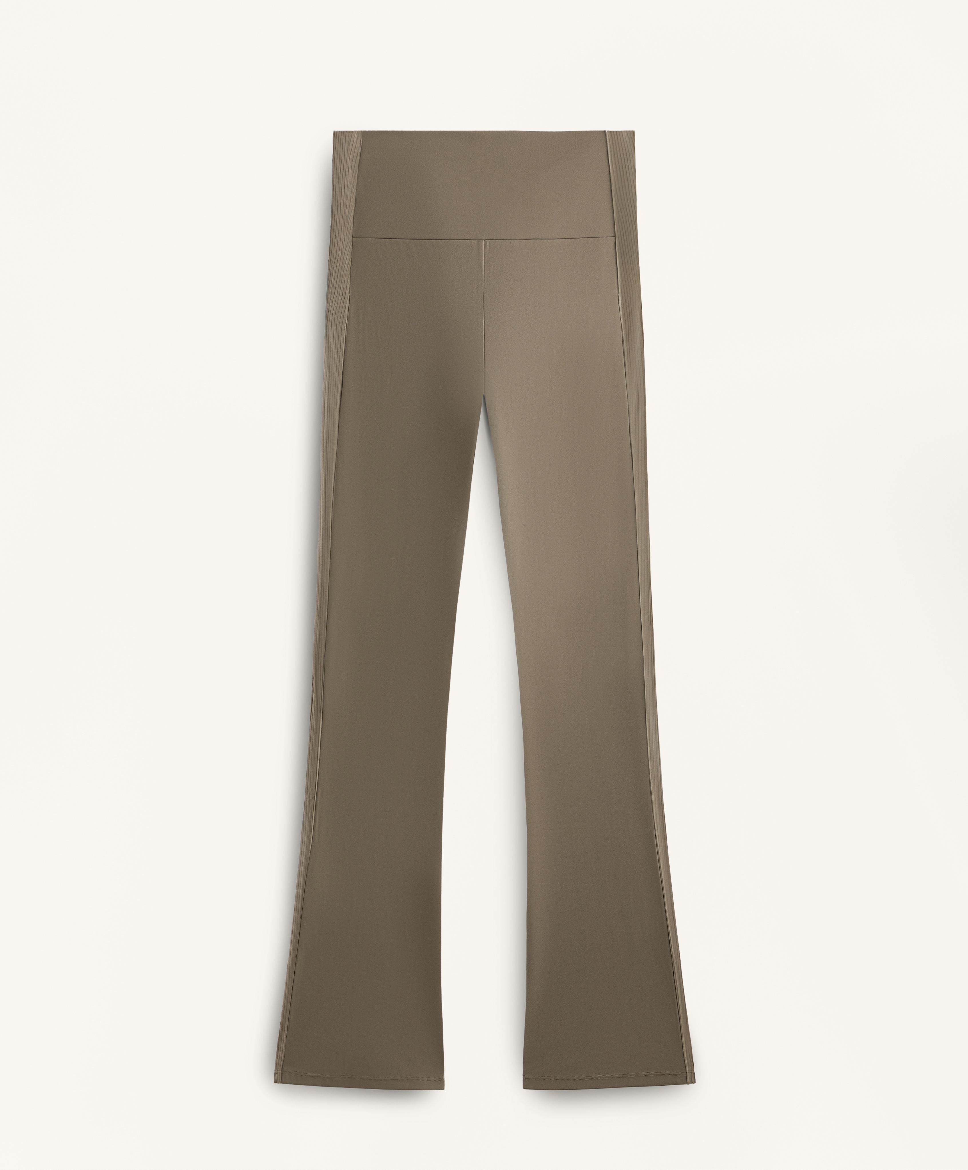 HIGH RISE COMFORTLUX RIB FLARE TROUSERS