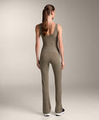 HIGH RISE COMFORTLUX RIB FLARE TROUSERS