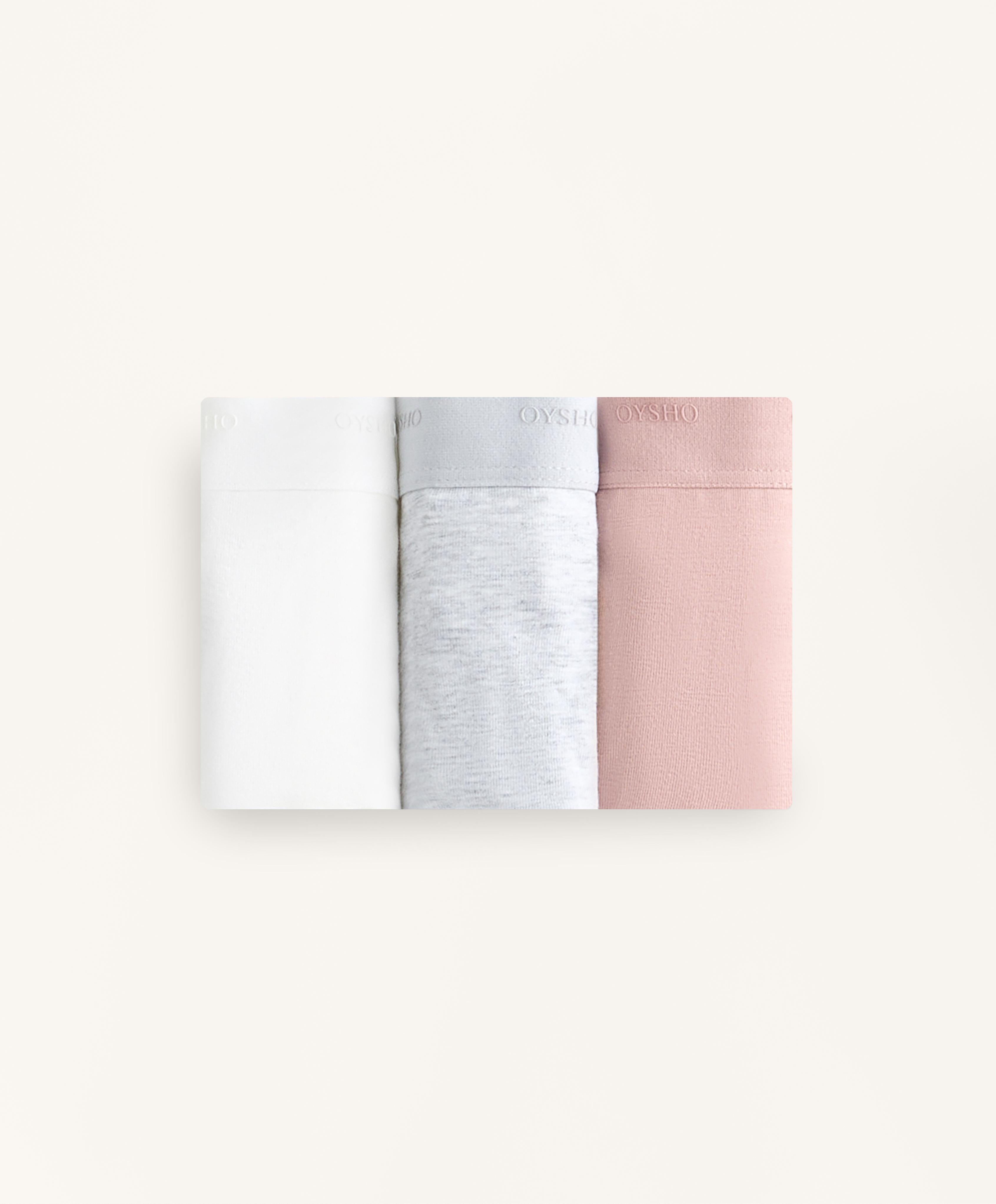 3 COTTON BLEND LOGO THONGS