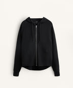 BOXY HOODED JACKET WITH SOFT FEEL MODAL