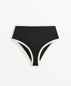 BIKINI HIGH WAISTED BOTTOMS CONTRAST TRIM