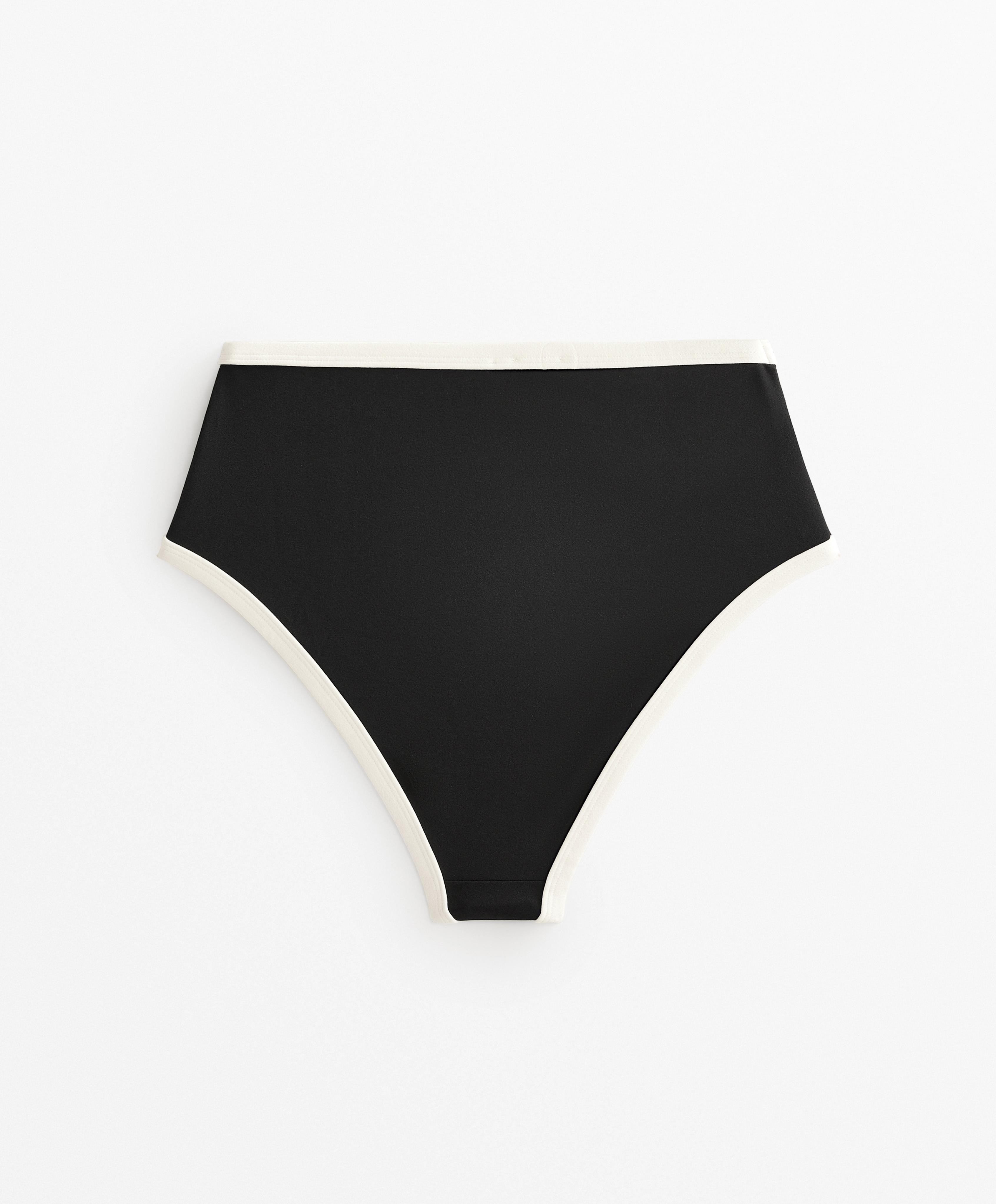 BIKINI HIGH WAISTED BOTTOMS CONTRAST TRIM