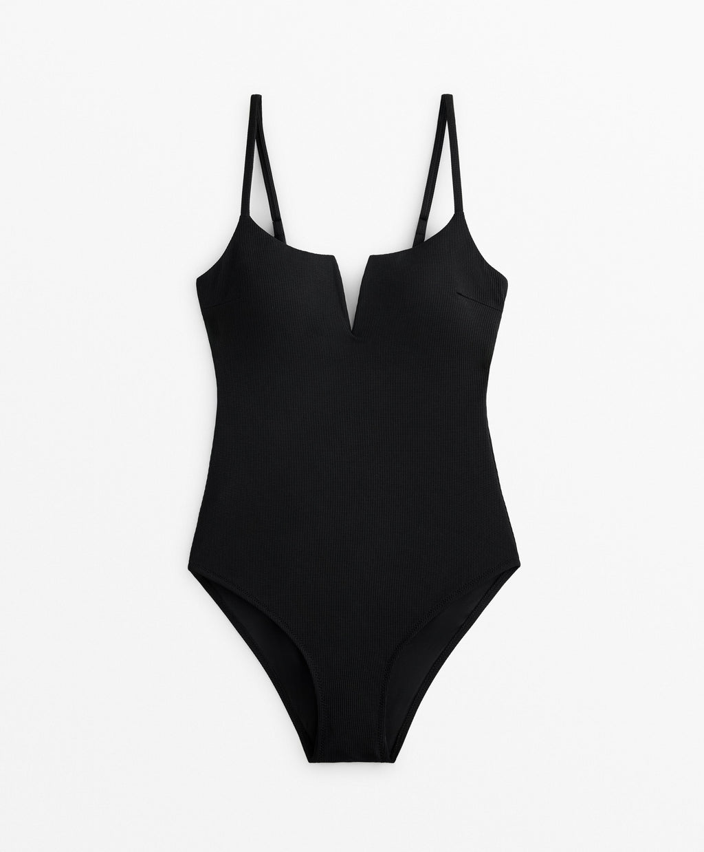 PIQUE V NECK SWIMSUIT