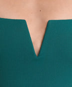 PIQUE V NECK SWIMSUIT