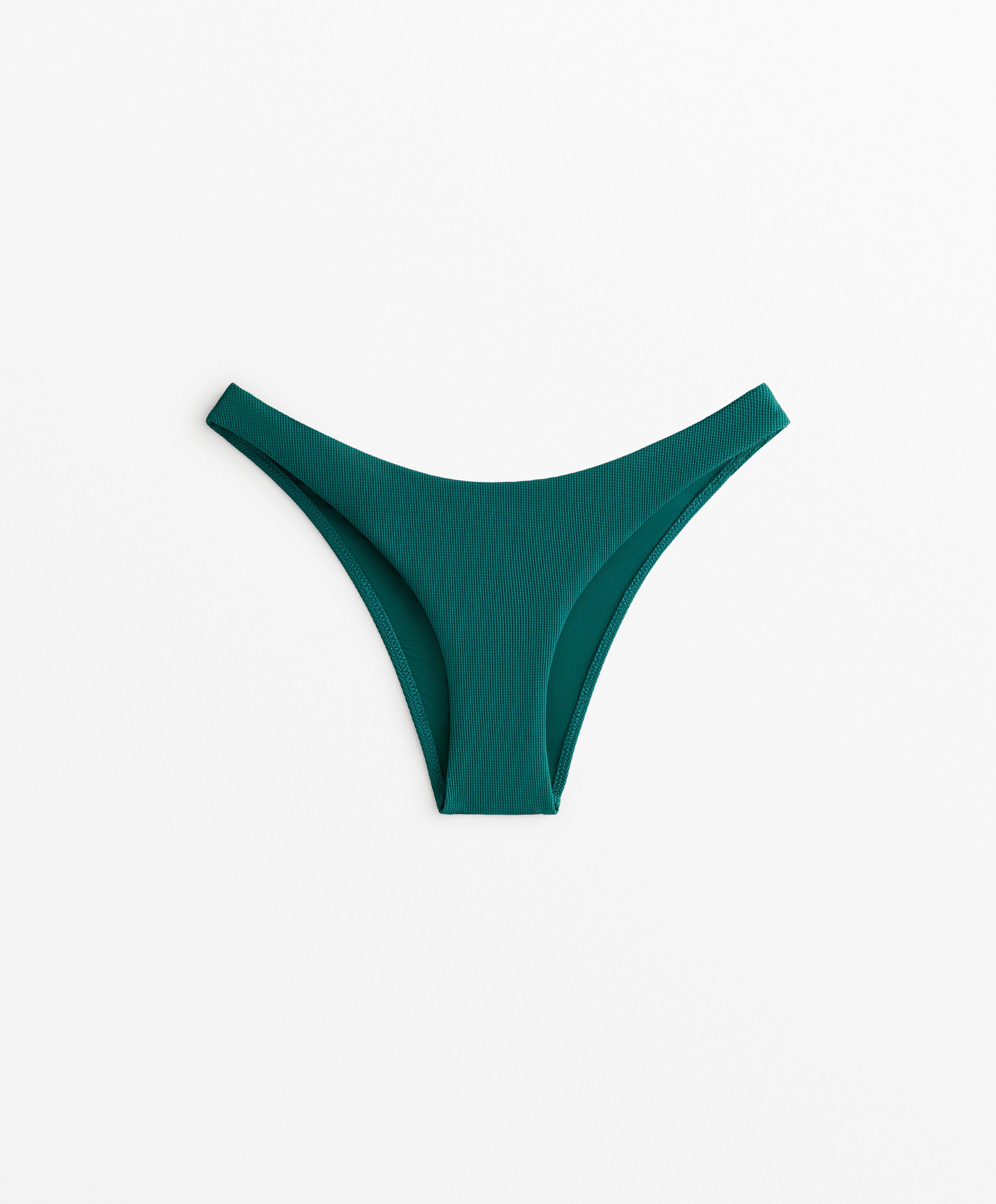 U CUT PIQUE MID COVERAGE BIKINI BOTTOMS