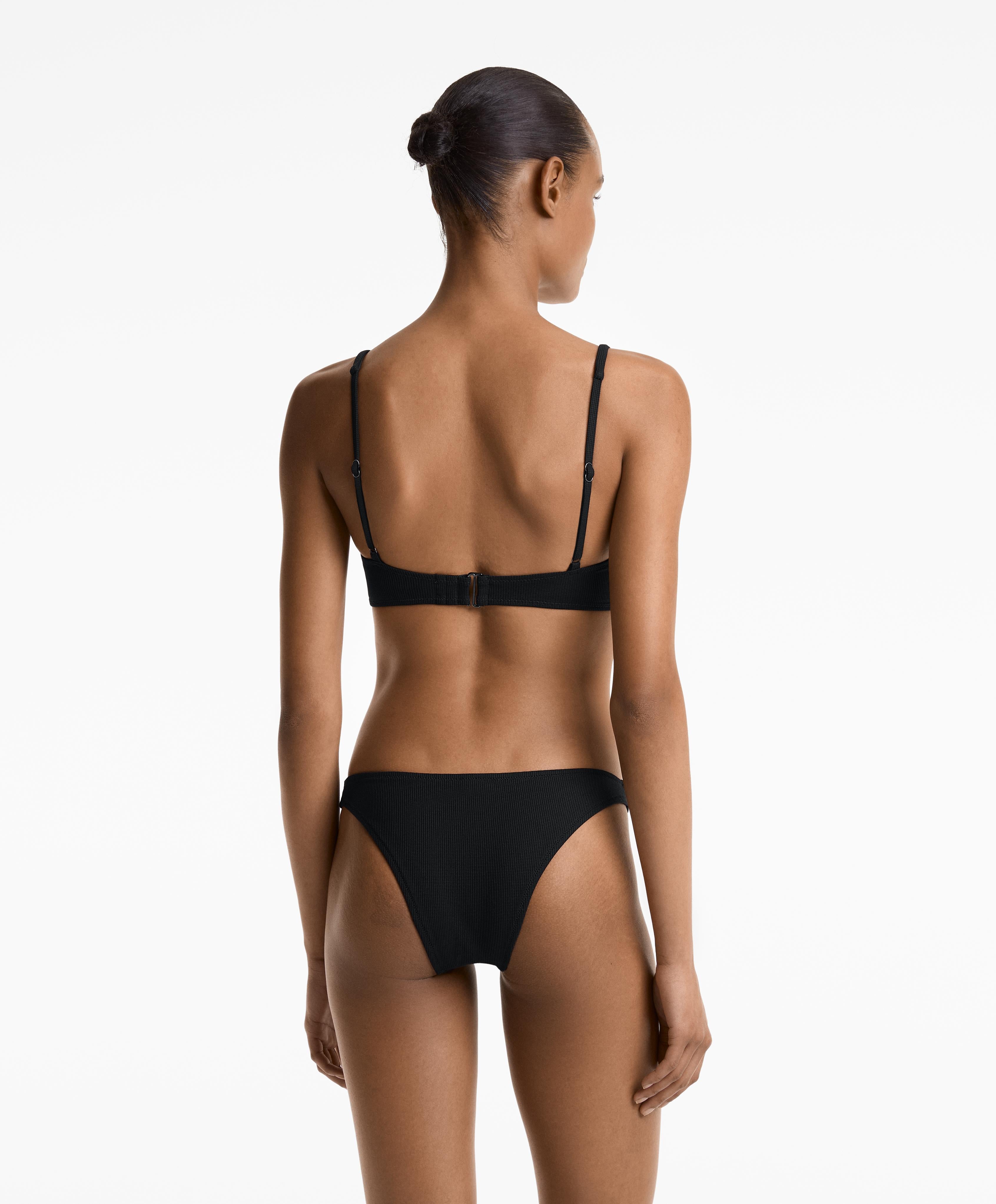U CUT PIQUE MEDIUM COVERAGE BIKINI BOTTOMS