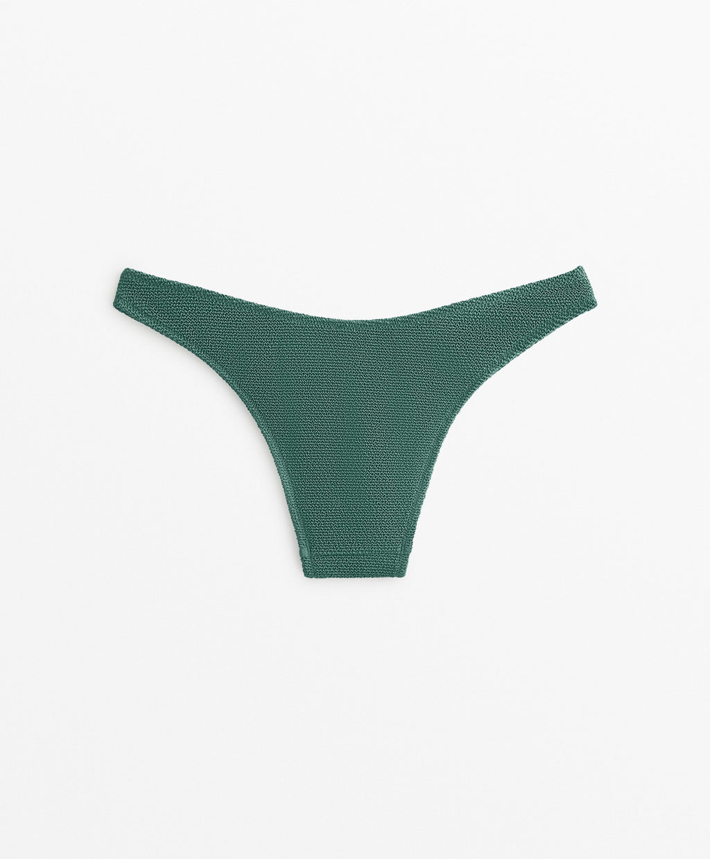 U CUT CRINKLE MID RISE BIKINI BOTTOMS