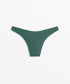 U CUT CRINKLE MID RISE BIKINI BOTTOMS