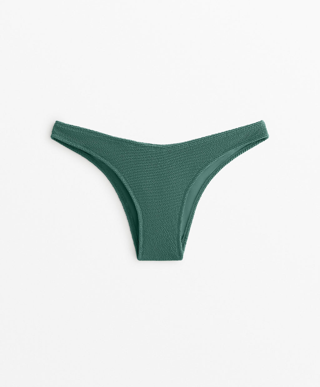 U CUT CRINKLE MID RISE BIKINI BOTTOMS