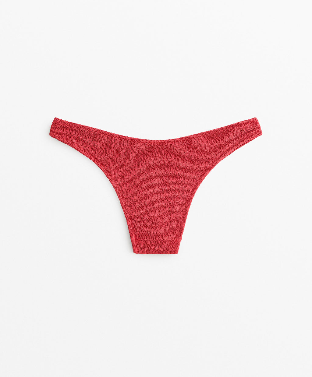 U CUT CRINKLE MID RISE BIKINI BOTTOMS
