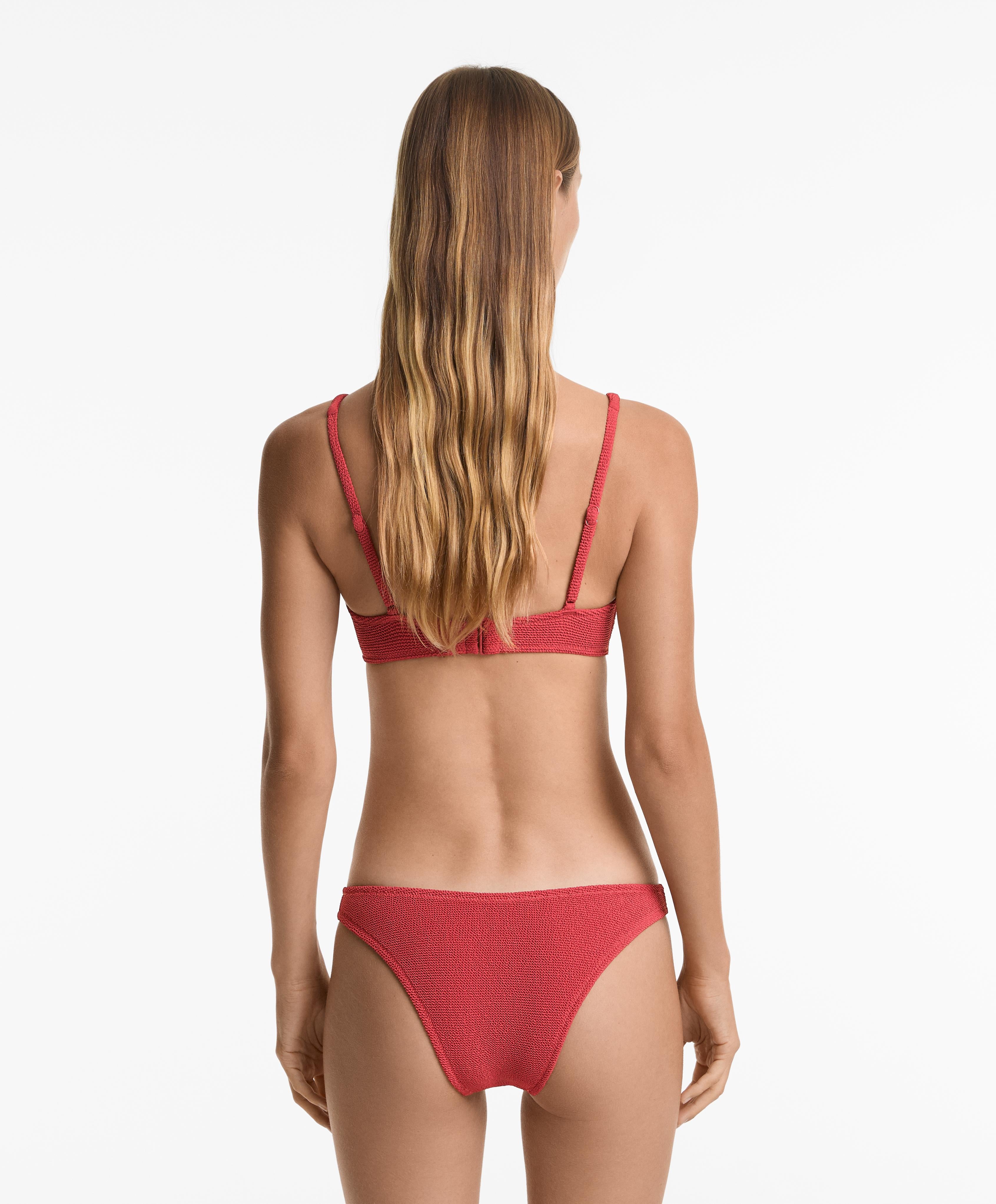 U CUT CRINKLE MID RISE BIKINI BOTTOMS