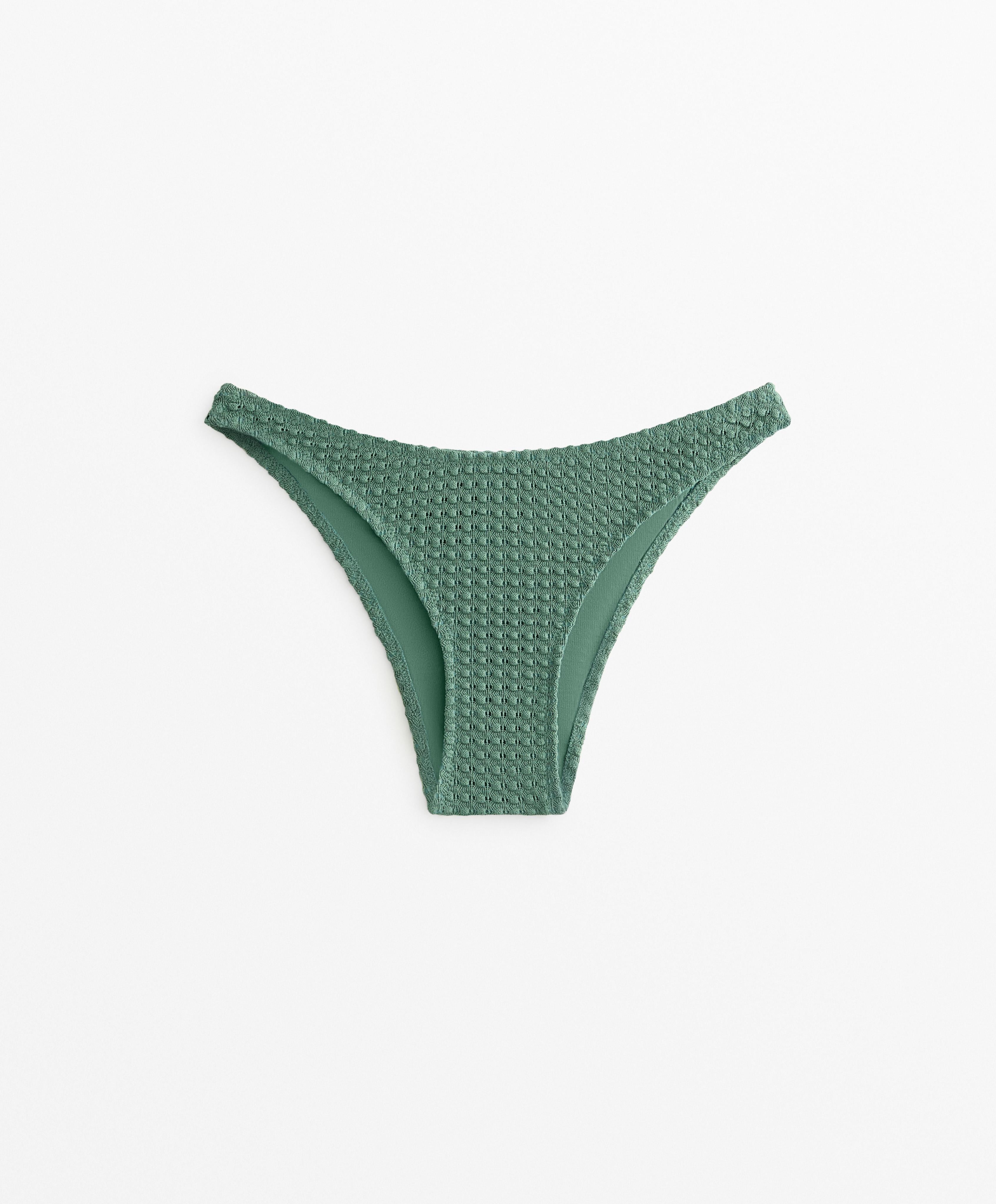U CUT MEDIUM BIKINI BRIEFS IN BUBBLE CROCHET
