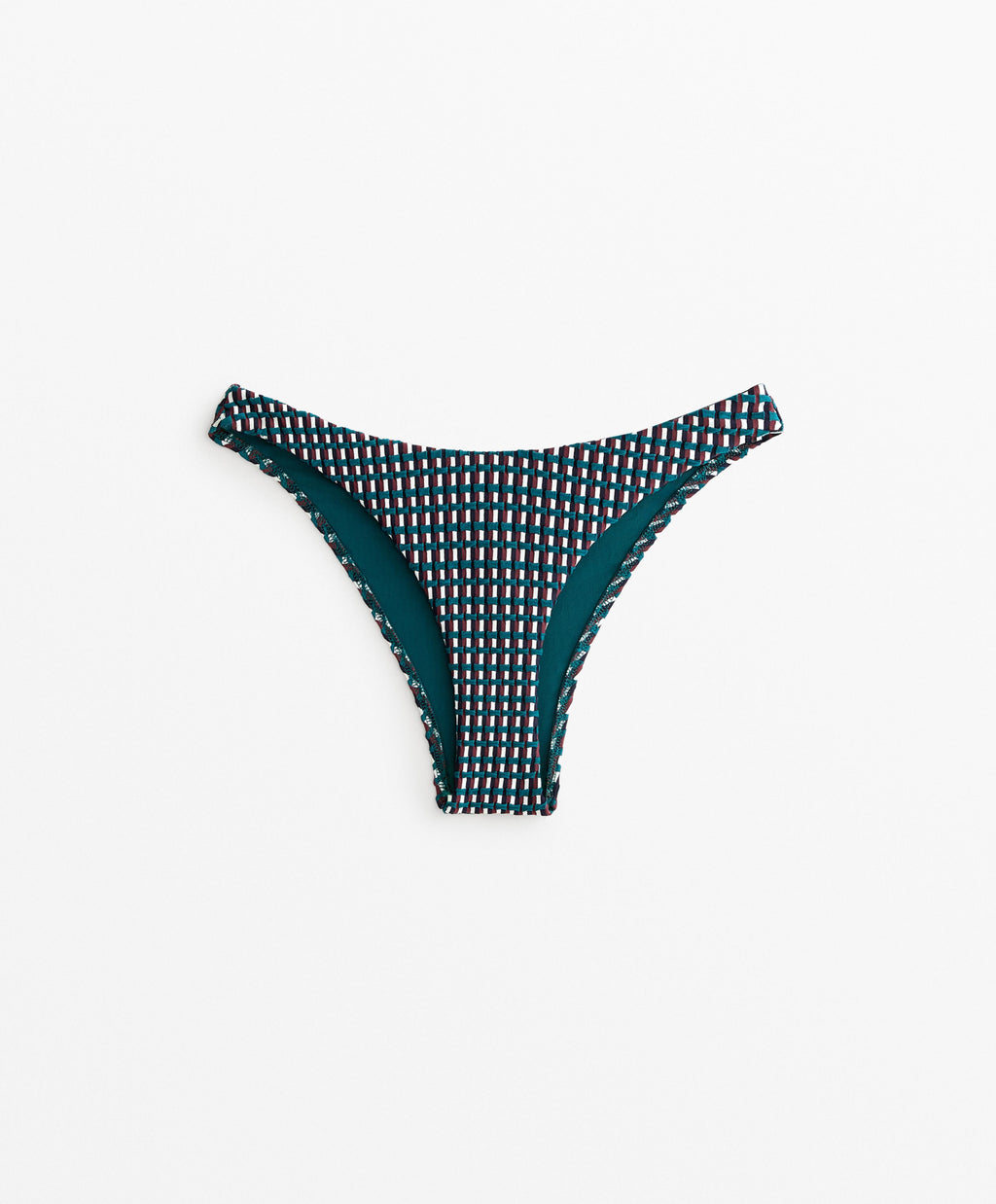 TRICOLOUR U CUT JACQUARD MEDIUM BIKINI BOTTOMS