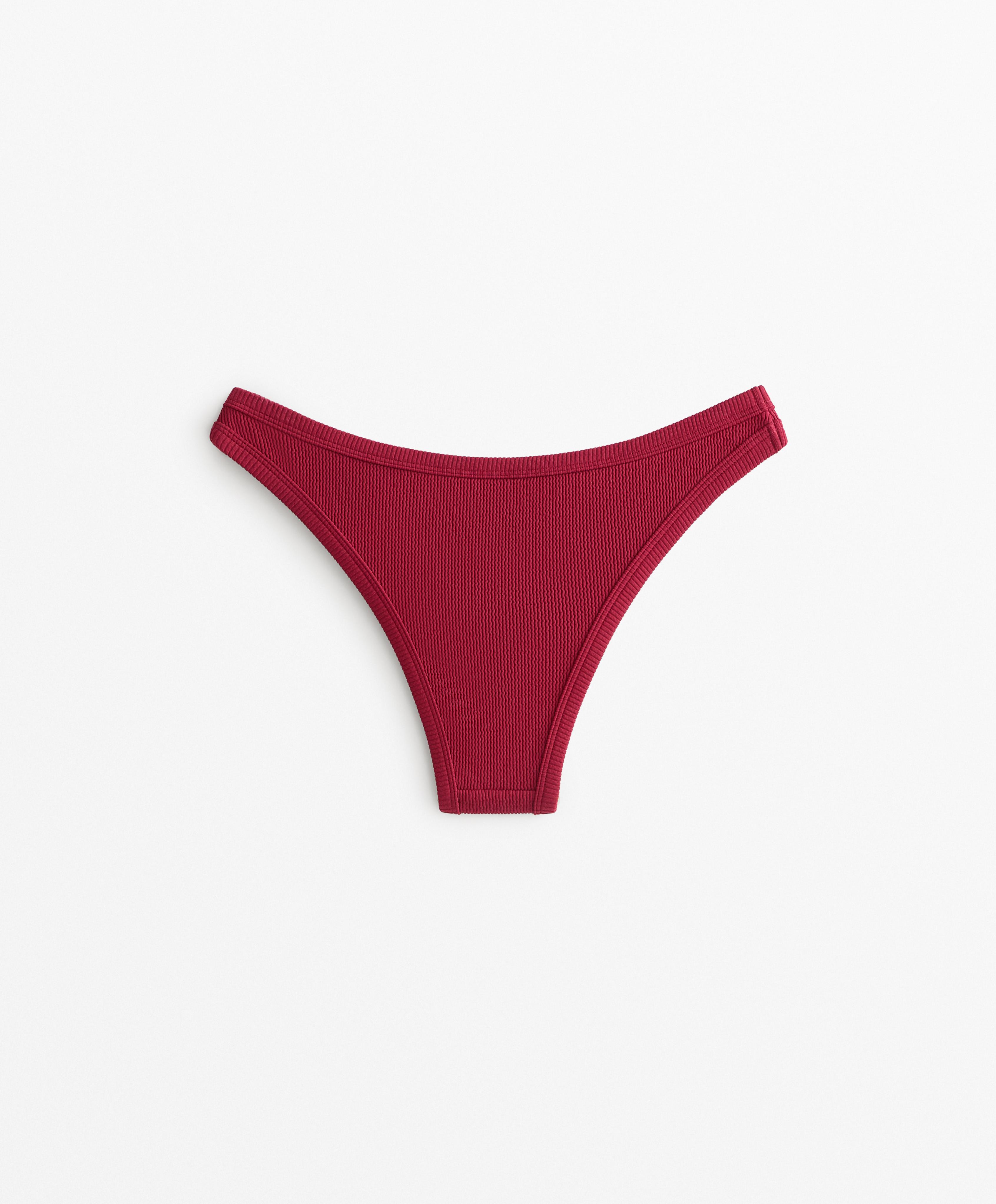 RIBBED U CUT MEDIUM BIKINI BOTTOMS