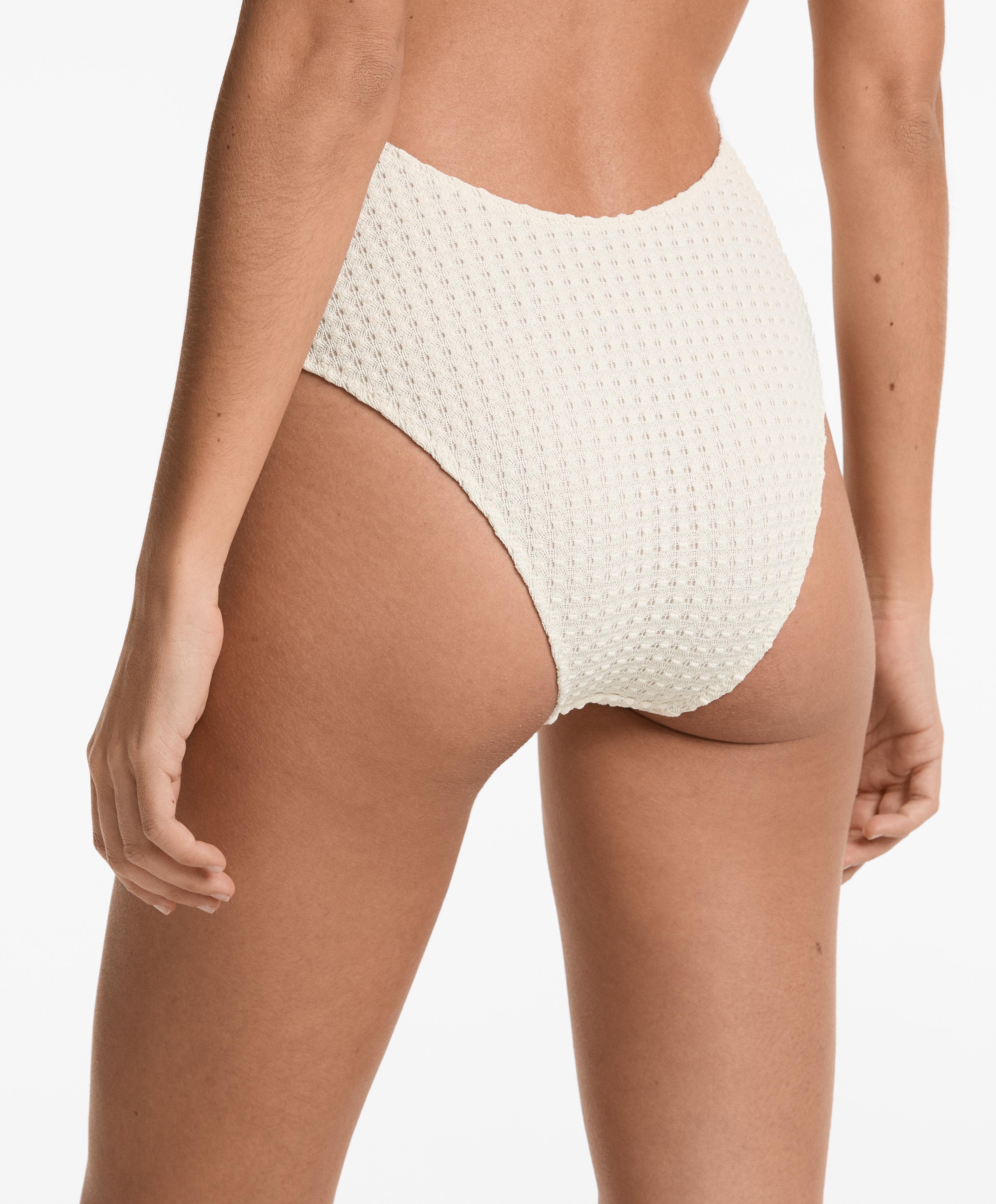 BUBBLE TEXTURE CROCHET HALTERNECK SWIMSUIT
