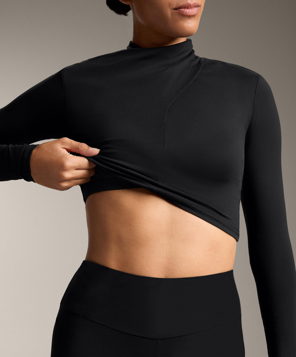 COMFORTLUX DRAPED NECKLINE T SHIRT